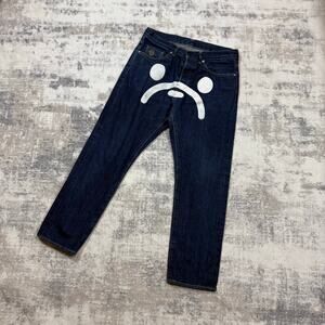Authentic Bape 2000’s Baby Milo Sad Face Jeans 32